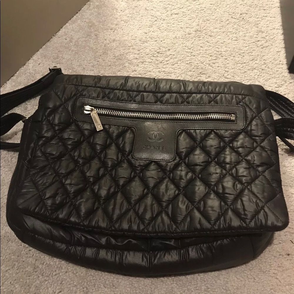 Chanel nylon messenger bag